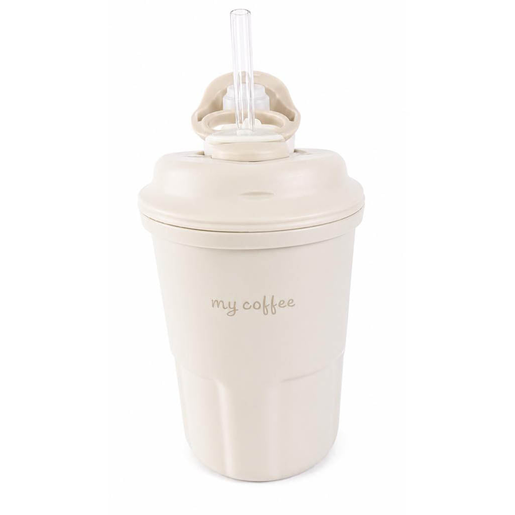 Stainless Steel Insulated Coffee Tumbler with Straw