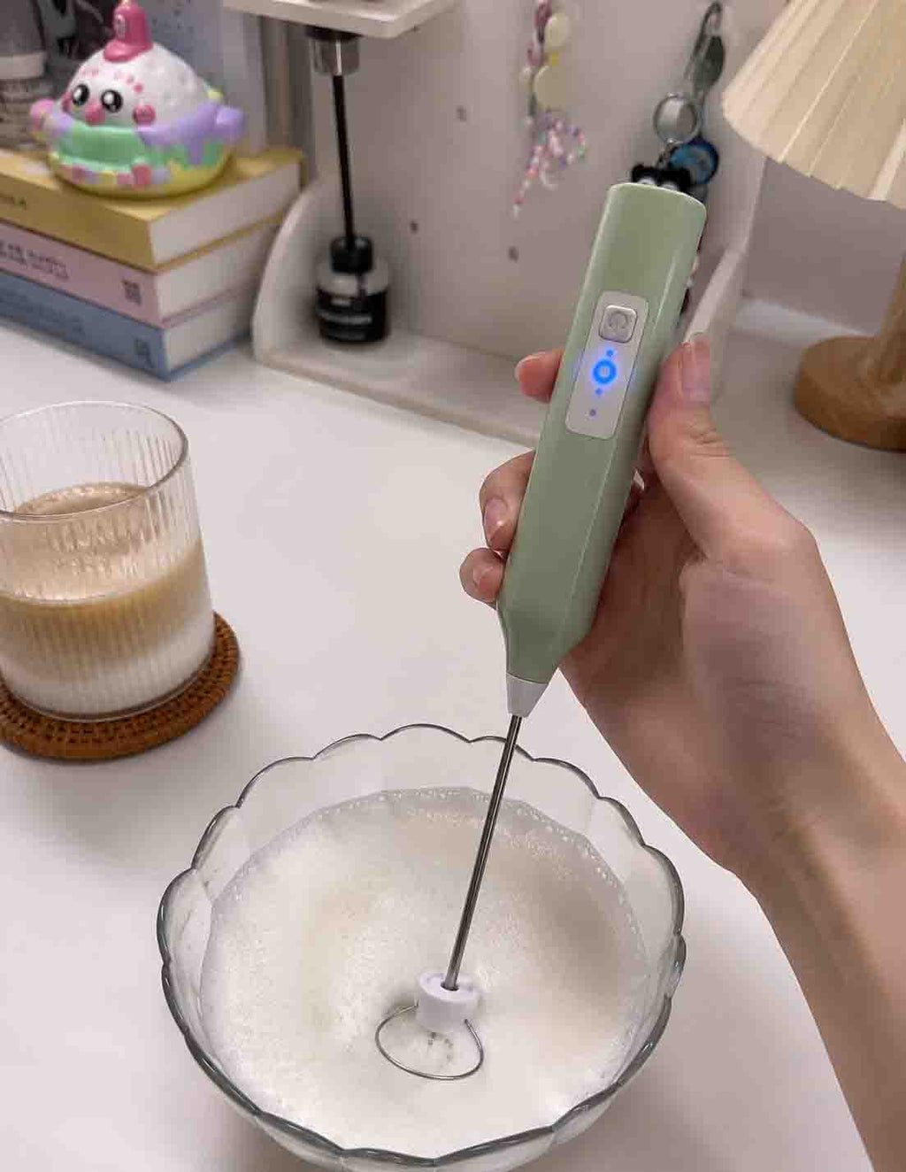 Rechargeable Electric Milk Frother & Mini Whisk