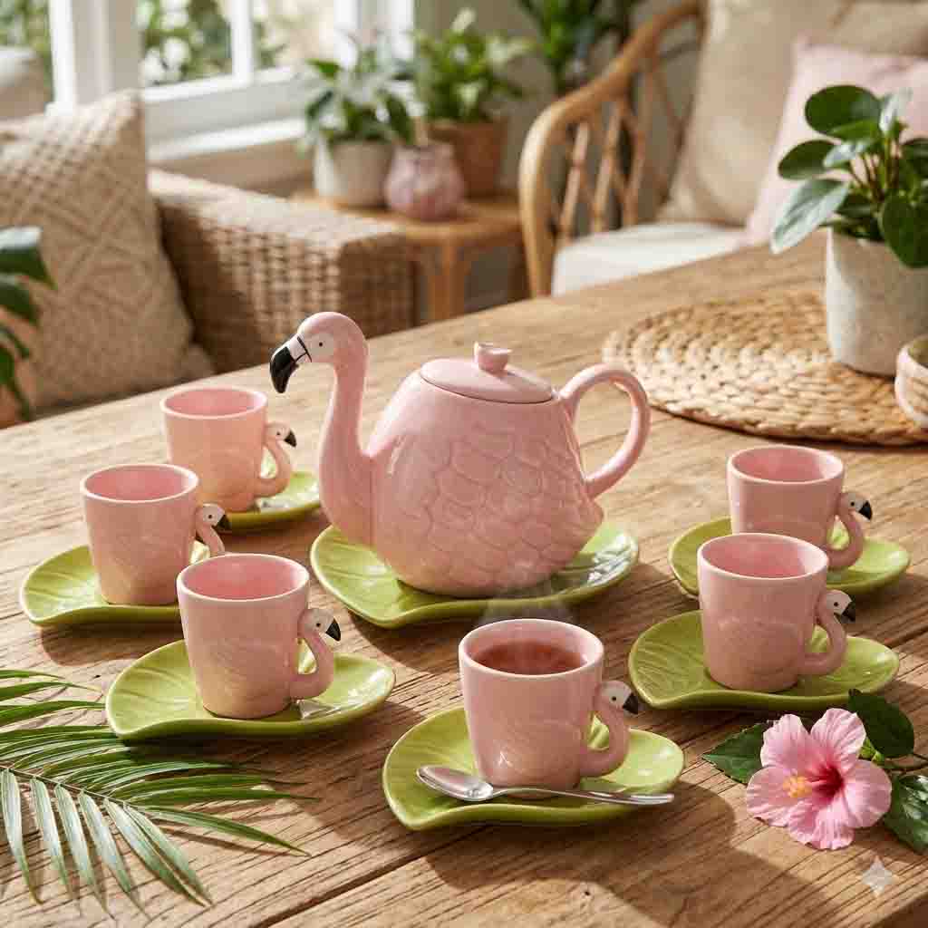 Exceptional Flamingo Coffee Cup Set | 1/2 dozen