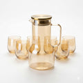 Modern Glass Pot with 6 Cups Set