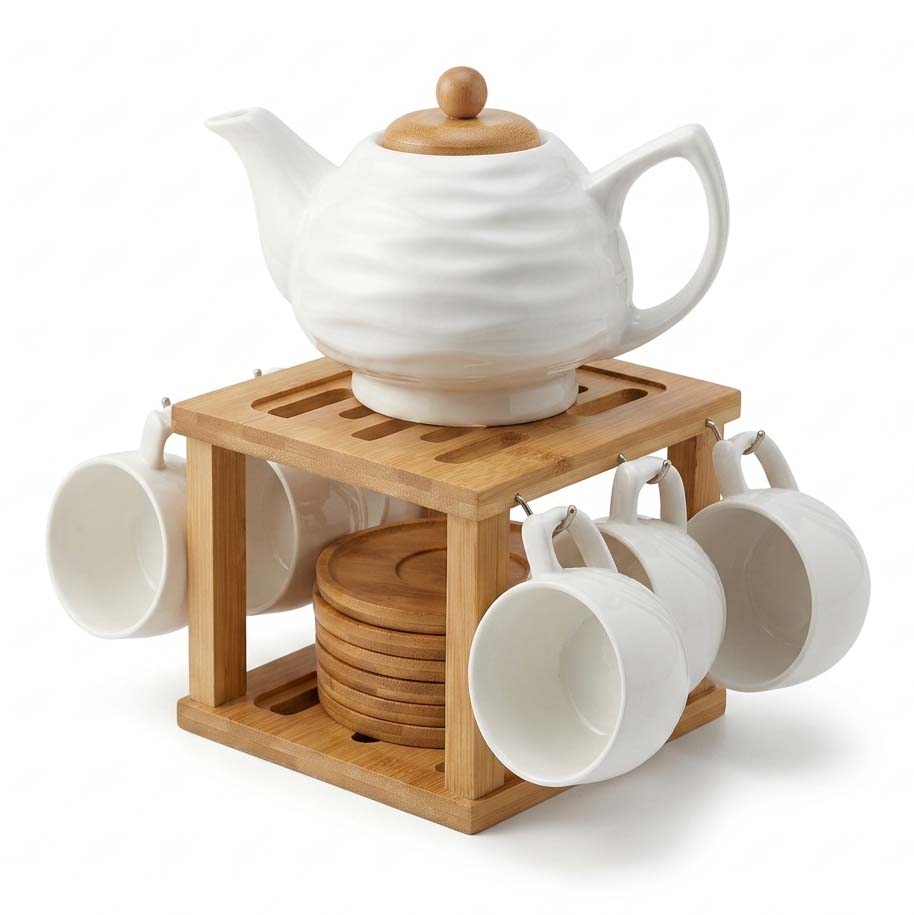 Elegant Tea Set (Pot and Cups)