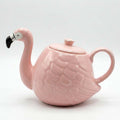 Ceramic Flamingo Tea Pot