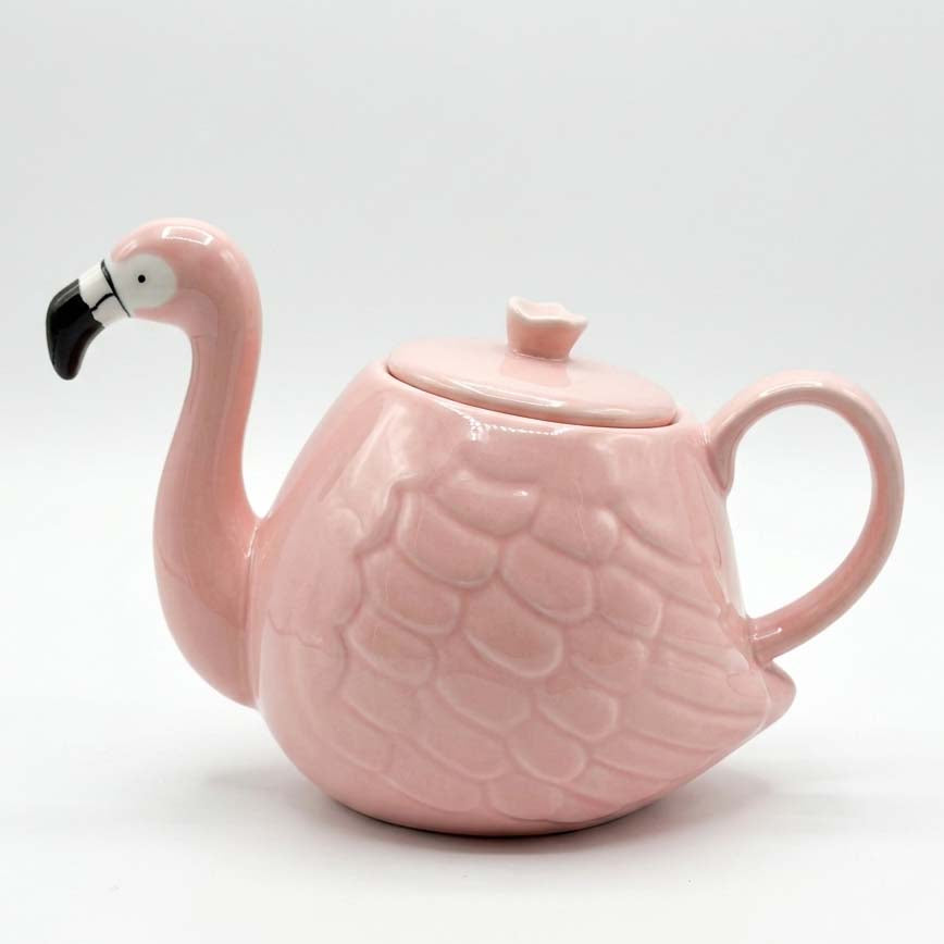Ceramic Flamingo Tea Pot