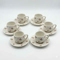 Cherry Pattern Espresso Cup & Saucer Set (1/2 dozen)