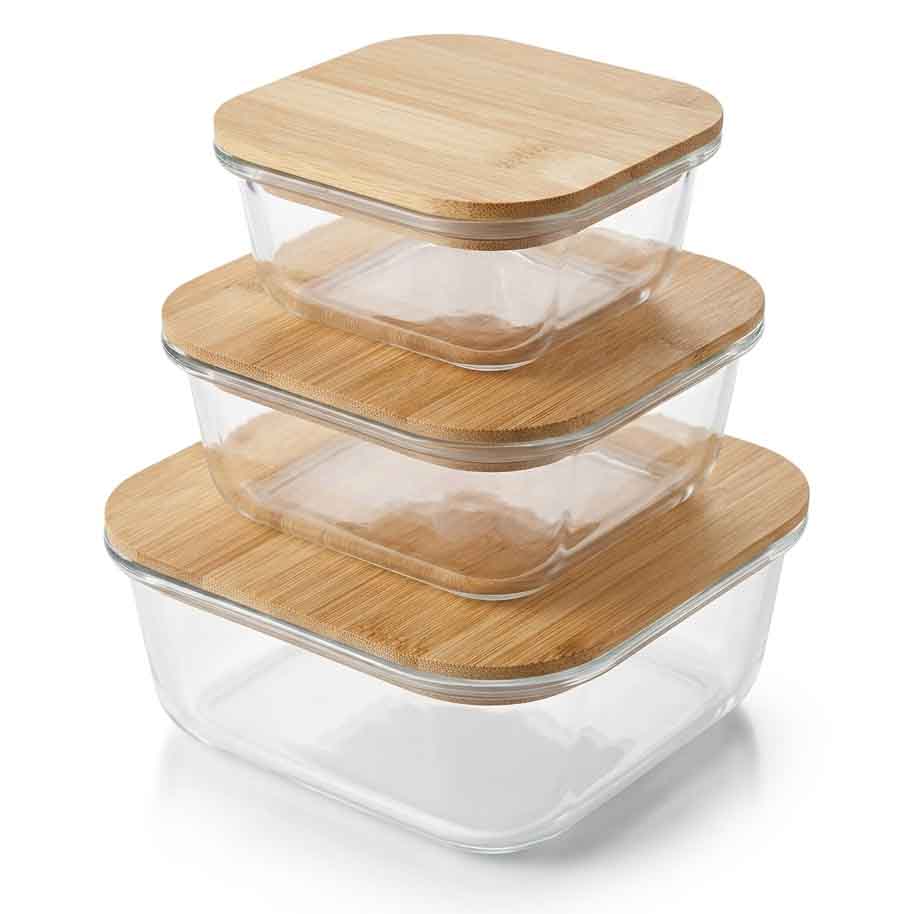Glass Serving Tray Set