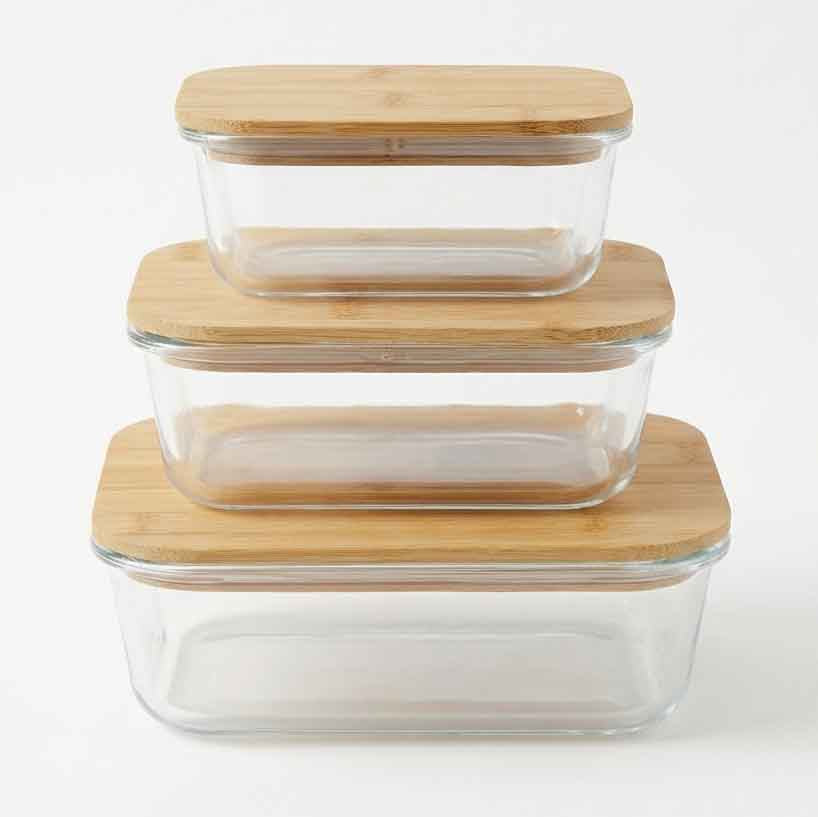 Glass Serving Tray Set